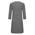 thumbnail image 4 of Robes pour Femmes Robe Décontractée à Manches Longues Couleur Unie Pull Ample Noir L, 4 of 5