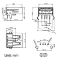 thumbnail image 4 of Conector USB PCB 2.0 Tipo-A hembra con pie de 90 grados 10 piezas, 4 of 4