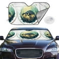 thumbnail image 2 of Daiia Watercolor Turtle3 Windshield Sun Shade for Car SUV Truck (Small ), Car Sun Shade Windshield, Car Shades for Front Windows, Sunshade for Car Windshield, 2 of 7