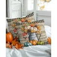 thumbnail image 2 of Fall Throw Pillow Covers&nbsp;20x20 Inch Set of 2 Pumpkin Decorative Pillow Covers Leaves Bird Farmhouse Wood Grain Cushion Cover Pillowcase for Sofa Couch Bed Home Decor, 2 of 9