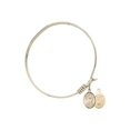 thumbnail image 2 of 6 1/4 inch Round Eye Hook Bangle Bracelet w/ St. Camillus of Lellis/Doctors in Gold-Filled, 2 of 3