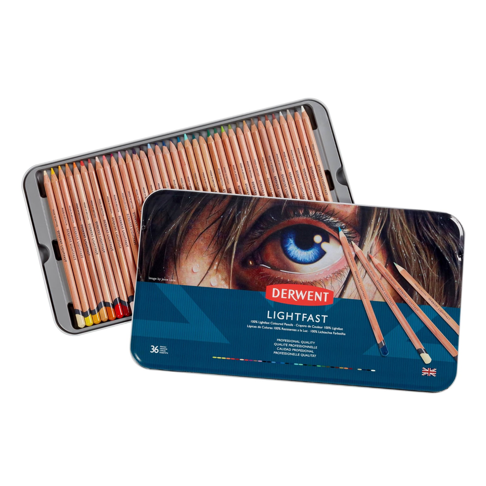 Derwent Lightfast Pencil Set, 36Color Tin Set