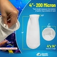 thumbnail image 7 of Aquatic Experts Felt Filter Socks 4 inch Ring 200 Micron - Long, 50-Pack, 4'' x 14'', 7 of 7