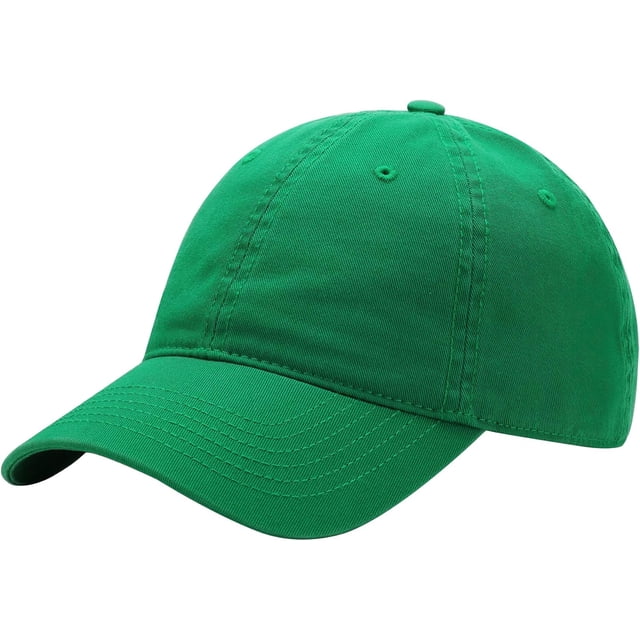 Plain Washed Baseball Cap - Retro Adjustable Cotton Hat, Vintage Structured Golf Dad Cap for Men Women
