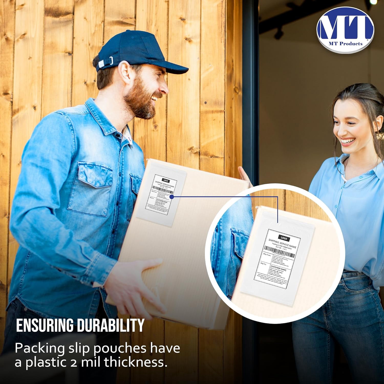 MT Products Blank Envelope Pouch 6.5” x 10” Shipping Label Sleeves - Pack of 100