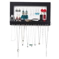 thumbnail image 5 of Veryke Wall Mount Jewelry Rack, Jewelry Manager Shelf and 16 Hooks, Stand for Earrings, Necklaces and Bracelet Stand, Black, 5 of 8