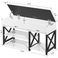 thumbnail image 2 of Mvvte Shoe Storage Bench with 3-Tier Shoe Rack & Cushioned Seat, Adjustable Shelf Entryway Bench, Shoe Rack for Entrance, Hallway & Living Room, White, 2 of 8