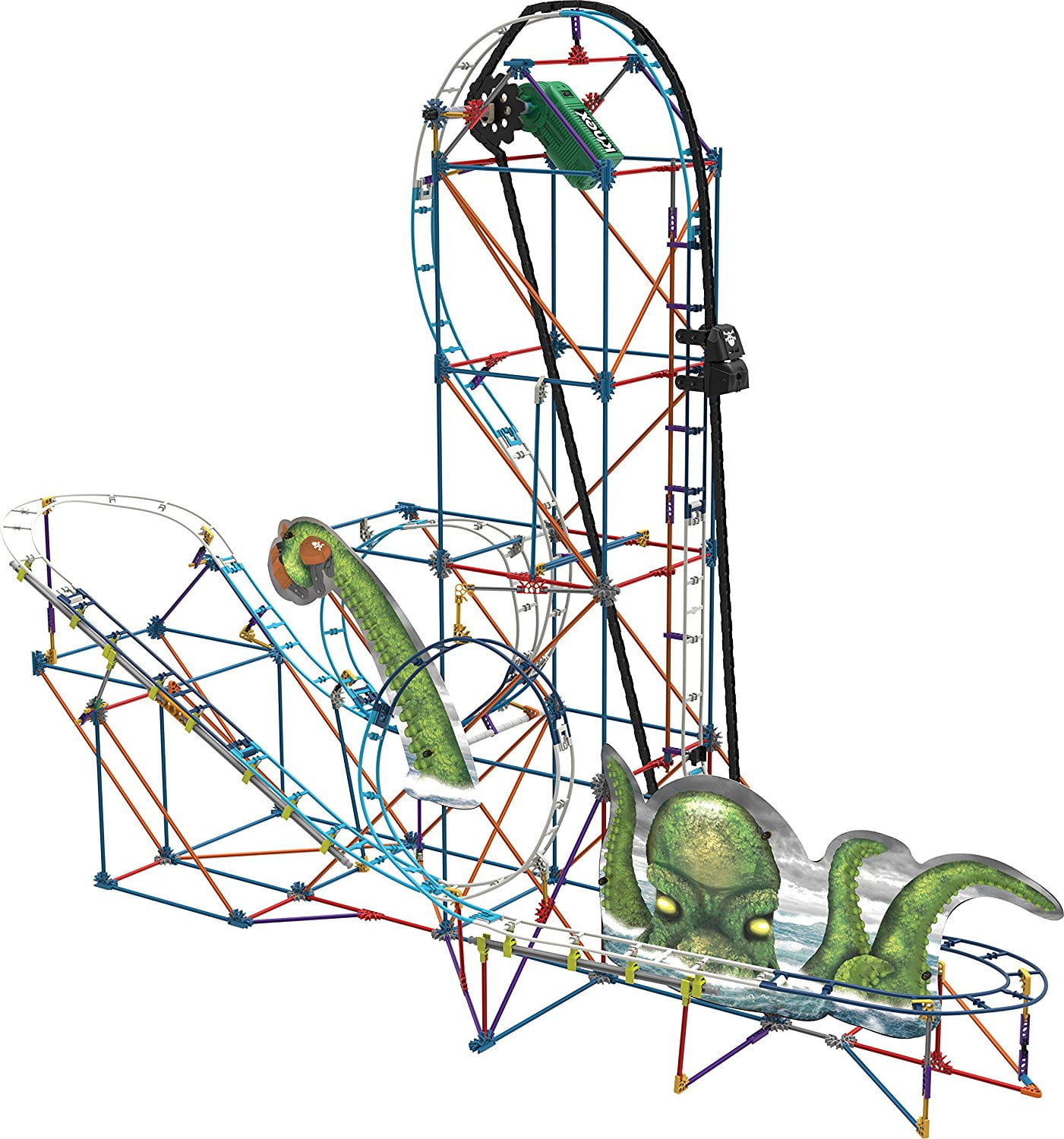 K'NEX Thrill Rides Bionic Blast Roller Coaster Building Set With It App 809piece for sale online 