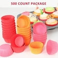 thumbnail image 3 of AllWays Plaza Standard Red Cupcake Muffin Liners 500-Count, No Smell, Food Grade & Grease-Proof Paper Baking Cups (Red), 3 of 6