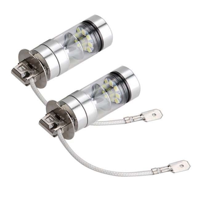 2 bombillas LED H3 6000K 100W 20-SMD de alta potencia para conducción antiniebla DRL HID