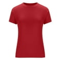 thumbnail image 4 of Liquidation d'Économies! BEFOKA T-Shirt pour Femmes Grande Taille, Hauts Blouse d'Été Décontractés pour Femmes, T-Shirt à Manches Courtes Uni à Col Rond Décontracté pour Femmes, 4 of 5