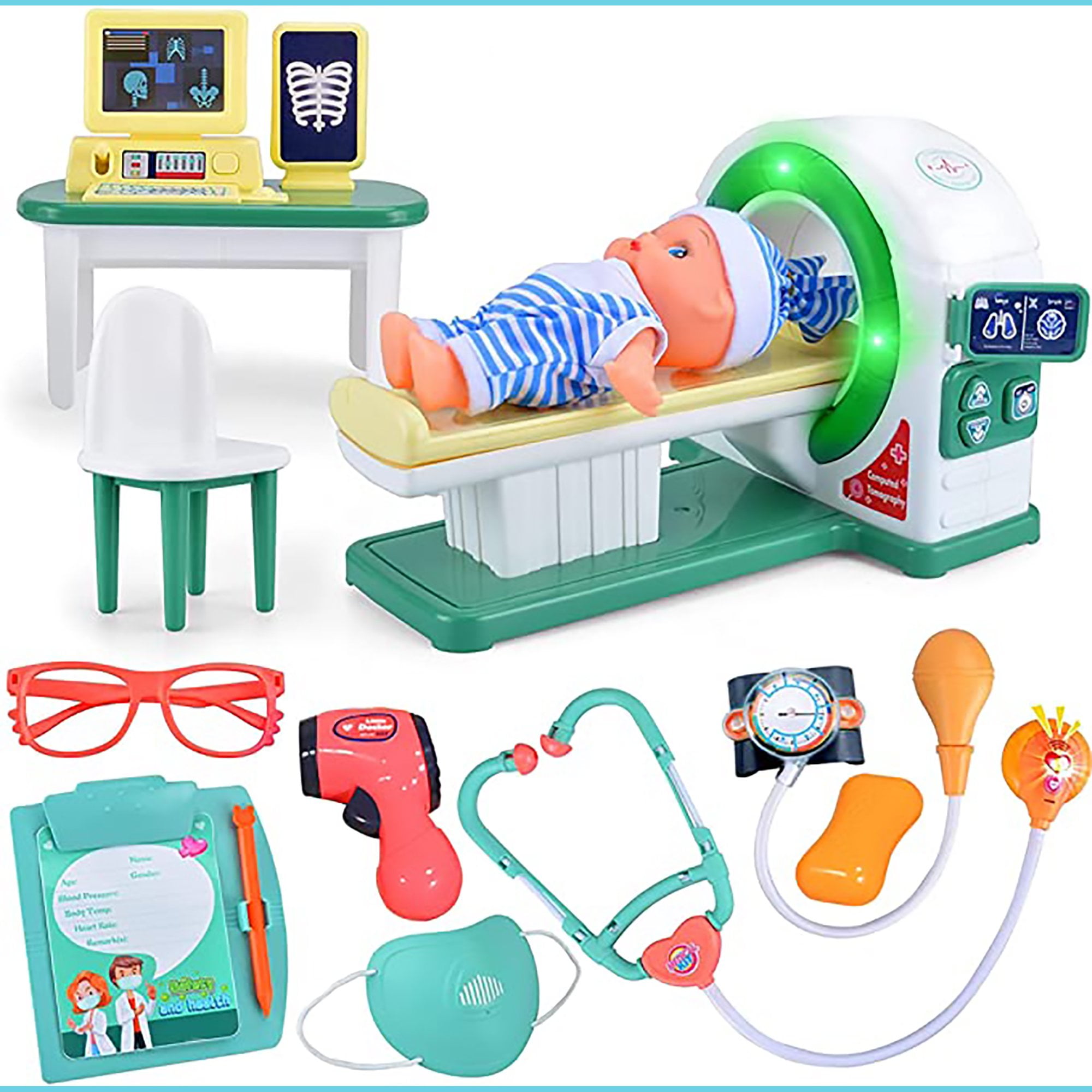 Details about   Kids Doctor Kit,45 Pcs Pretend Play Toys Medical Toy with Electronic Stethoscope 