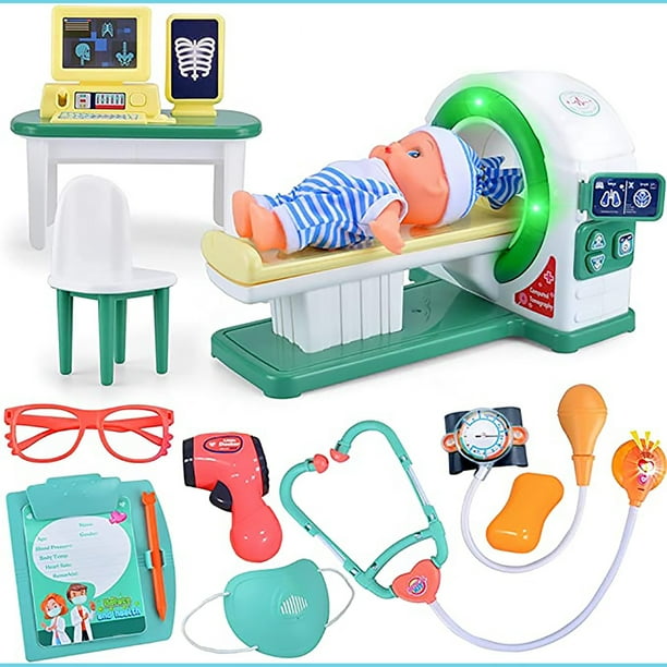 FASLMH Toys Doctor Kits for Kids, Electronic Stethoscope with CT