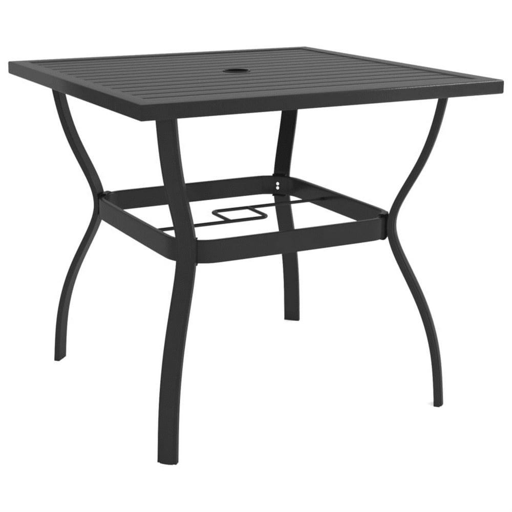 vidaXL Garden Table Anthracite 32.1"x32.1"x28.3" Steel