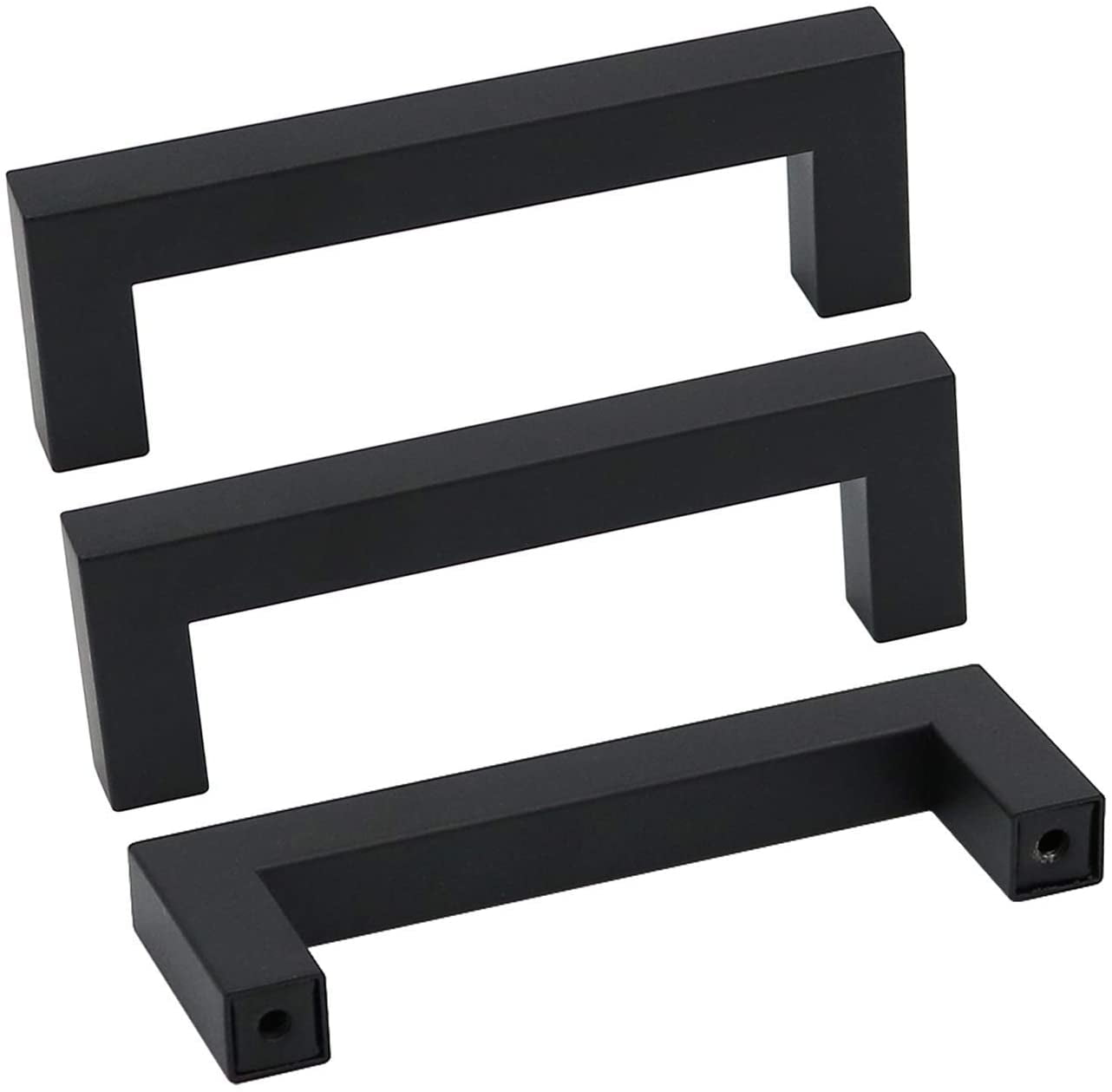 Goldenwarm Matte Black Handles Black Kitchen Pulls 33