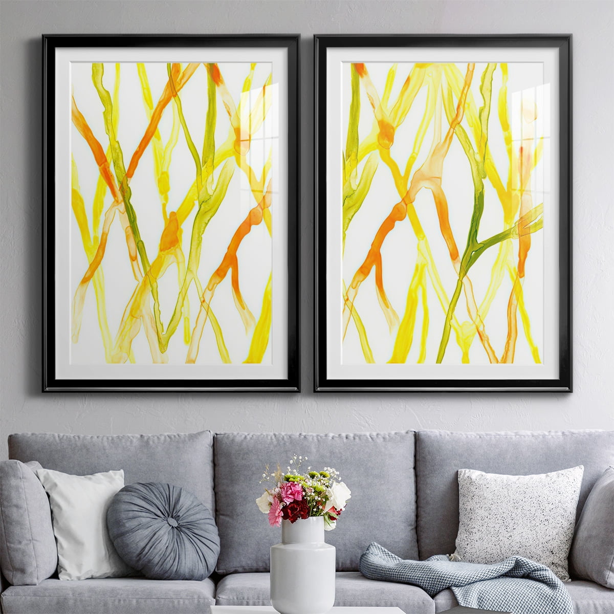 Wexford Home Runnel III Premium Framed Print, 18.5" x 24.5" - Ready to Hang, Black (Set of 2)