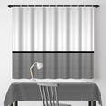thumbnail image 3 of 84x72 Inch Black Stripe Fabric Shower Curtain Vintage Stripe Splicing Neutral Stall Bath Curtain Rustic Farmhouse Bohemian Bathtub Curtain for Kids Bathroom Decor Polyester with Hooks, 3 of 6