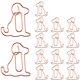 thumbnail image 3 of ColoMX 25 PCS Clips de papel de metal clips en forma de perro clips de papel decorativo de animales creativos para la oficina escolar en casa, 3 of 7