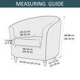 thumbnail image 3 of LKJYER 2 Piece Stretch Club Chair Slipcover, Tub Chair Cover Velvet Soft Armchair Chair Slipcovers Removable Washable for Living Room, 3 of 7