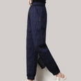 thumbnail image 5 of Plebaso Fall Winter Pants for Women Solid Color Elastic Waist Keep Warm Long Pants Ladies Casual Full Length Pants, 5 of 6