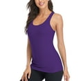 thumbnail image 2 of Women's Cotton Racerback Camis Tank Tops Undershirt, 2 Pack, 2 of 5