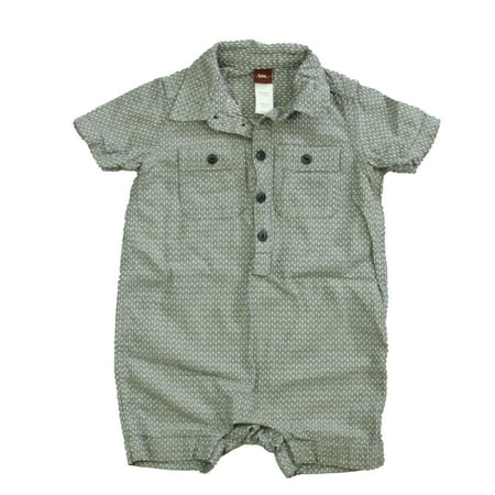

Pre-owned Tea Boys Gray | White Romper size: 12-18 Months