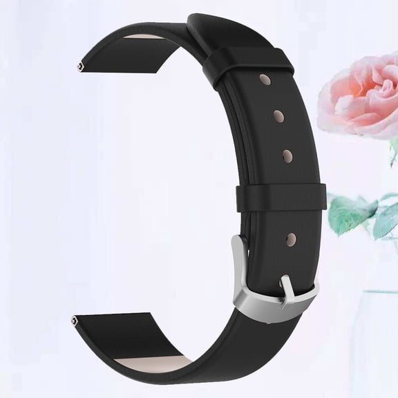 OUNONA Black Flexible Wristband Strap for Smart Watch, Material, Comfortable Daily Wear Replacement Band