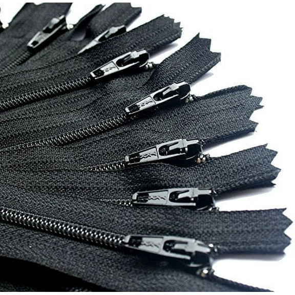 100 YKK Black Zipper (7" Inches) For Slacks, Shirts,Bags, Pouches and Craft projects-Made in USA