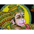 thumbnail image 4 of Crafts of India Flying Lord Hanuman Cotton Wall Hanging Painting : Size 43"x30" Inches, 4 of 8