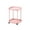 Pink, variant on Mobile Storage Cart with Wheels, Portable Side Table for Bedroom, Living Room, Study Desk, Rolling Storage Rack, Bedside Table, Assembly Required