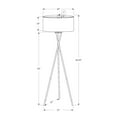 thumbnail image 2 of Lighting - 62"H - Floor Lamp - Nickel Metal - Gray Shade - Contemporary, 2 of 2