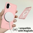 thumbnail image 4 of Rosebono Compatible With Samsung Galaxy A07/ Galaxy A06 Case, Magnetic Translucent Matte Hybrid Gradient Transparent Soft TPU Clear Skin Cover Protection Case (Pink), 4 of 5
