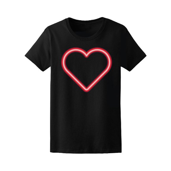 Neon Glowing Heart Tee Women's -Image by Shutterstock