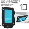 thumbnail image 5 of FIEWESEY for iPad 10th Generation 10.9 inch Tablet Case,Shoulder Strap Soft Silicone&Hard Back Shockproof Kids Friendly Case for 10.9 inch iPad 10th Generation+Screen Protector (Black/Blue,1 Pcs), 5 of 6