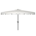thumbnail image 2 of SAFAVIEH Outdoor Collection Zimmerman 6.5 x 10-Foot Rectangle Market Umbrella White, 2 of 5
