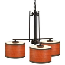 Woodbridge Lighting Hudson 3-light Metal & Veneer Chandelier in Bronze/Brulee