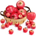 thumbnail image 1 of BigOtters Manzanas rojas artificiales, 30 piezas de manzanas rojas falsas simulaci&oacute;n realista para el hogar, casa, cocina, mesa, cesta, fotograf&iacute;a, decoraci&oacute;n de fiest, 1 of 7