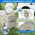 thumbnail image 4 of Dextrus Portable Toilet for Camping, 5.28 Gallon Porta RV Potty, RV Toilet for Adults, 4 of 7