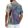 thumbnail image 6 of Men's Tie Dye Polo Shirts Short Sleeve Henley Button T Shirts Summer Vacation Causal Tees, 2XL, 6 of 6