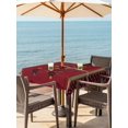 thumbnail image 3 of Outdoor Tablecloths with Umbrella Hole & Zipper, Red 60x60 Inch Square Tablecloths, Boho Vintage Ethnic Tribe Abstract Art Retro Waterproof Table Cloth, Patio/Pool/Picnic Table Covers, 3 of 8