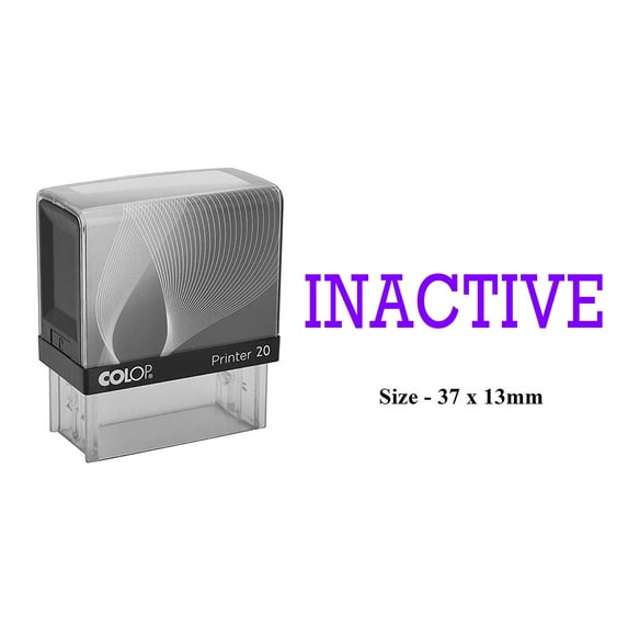 PrintValue Inactive' -Self Inking Rubber Stamp Custom Colop Office Stationary P20 Mini Stamper