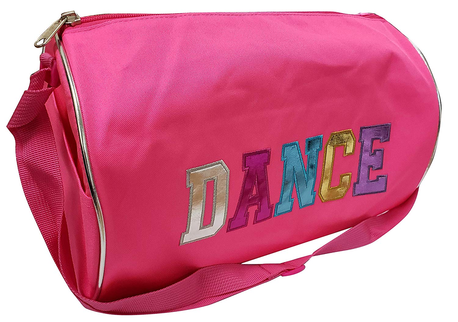Dance Duffel Bag Multicolored Dance Print (Fuchsia)