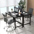 Costway Rolling Computer Desk Wood Top Metal Frame Laptop Table Study Workstation Black - image 9 of 10