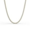 thumbnail image 2 of 10 Carat TW Lab Grown Diamond Straight Line 4 Prong Tennis Necklace in 14K Yellow Gold - 18 Inches, 2 of 6