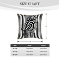 thumbnail image 4 of Haiem Optical Zebra Illusion Print Velvet Soft Solid Decorative Square Throw Pillow Covers Set with Elegant Piping Christmas Cushion Case for Sofa Bedroom Car-16"x16", 4 of 8