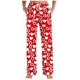 thumbnail image 2 of hotojiny Men's Pajama Pants Soft Pjs Lounge Bottoms with Pockets Comfortable Heart Elastic Waist Sleepwear for Men S-3XL, 2 of 5