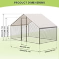 thumbnail image 3 of EastVita Large Metal Chicken Coop with Waterproof Cover 6FT Walk-in Chicken Runs for Yard Poultry Cage for Backyard Farm Garden, 3 of 7