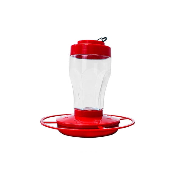 2 Pack Ant Proof Outdoor Hanging Red Plastic Hummingbird Feeder, Dual Purpose Water Dispenser, Yard Avian Drinking Ornament For Backyard Flower Bed Landscape Layout