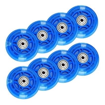 YasTant 70mm Silent Glowing Inline Skate Wheels - 8-Pack, 82A Durable Polyurethane for Smooth & Speedy Skating