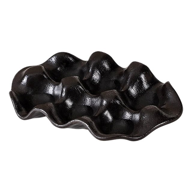 Advancent Bandeja de huevos de cerámica tridimensional de cerámica con múltiples opciones de color para la organización de huevos Cocina y Comedor tipo+3